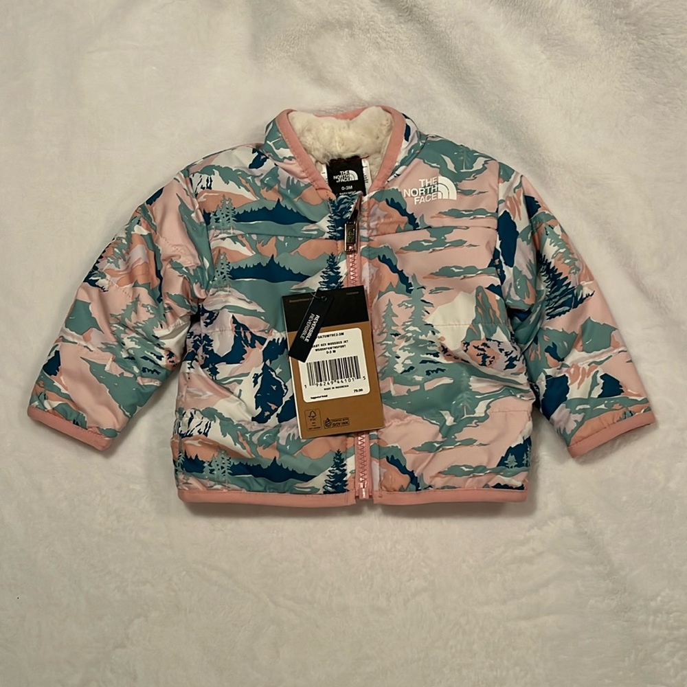 🆕 The North Face baby reversible Mossbud jacket 0-3 months
